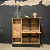 Oak clamshell cabinet