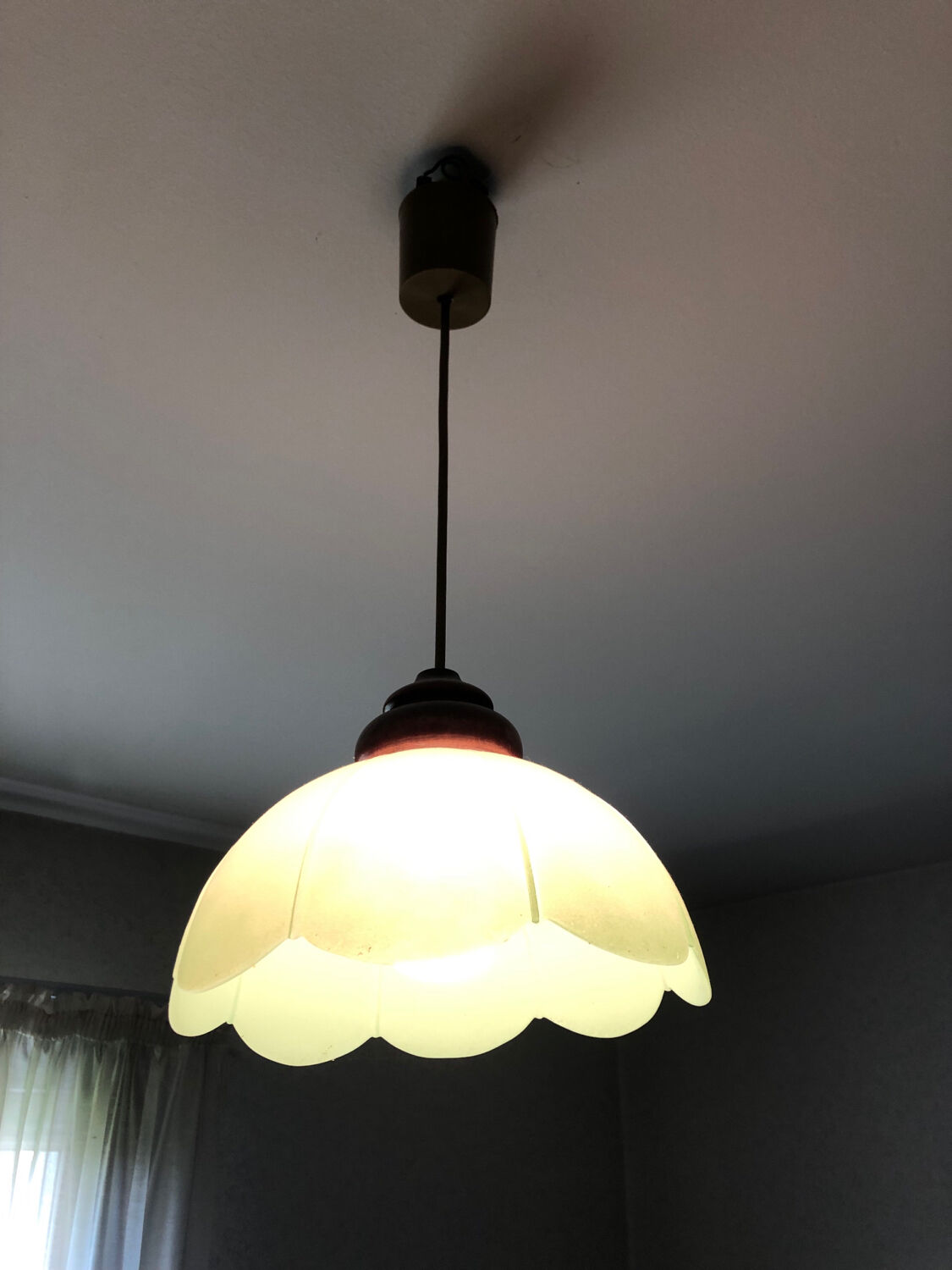Vintage glass pendant light