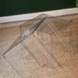 Pair of plexiglass side tables