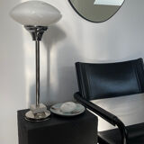 Art Deco table lamp in oval glass