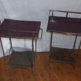 Pair of wrought iron tables