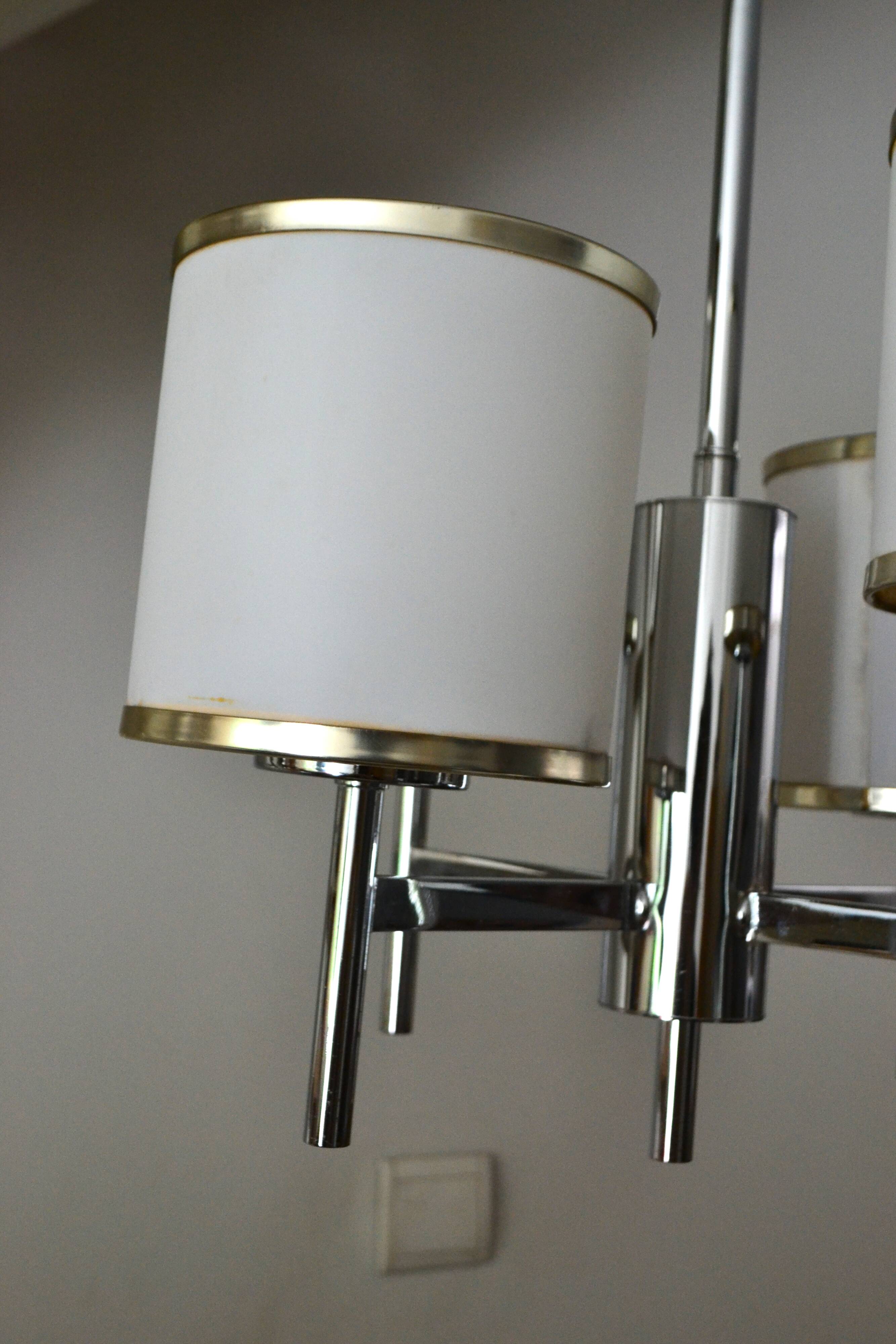 Sciolari 4-light chrome and rhodium lustre from the 1970s.