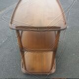 Table service bar rolling in massive elm by ercol england around 1960
