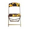 Chaise pliante vintage upcyclée - Orphée jaune