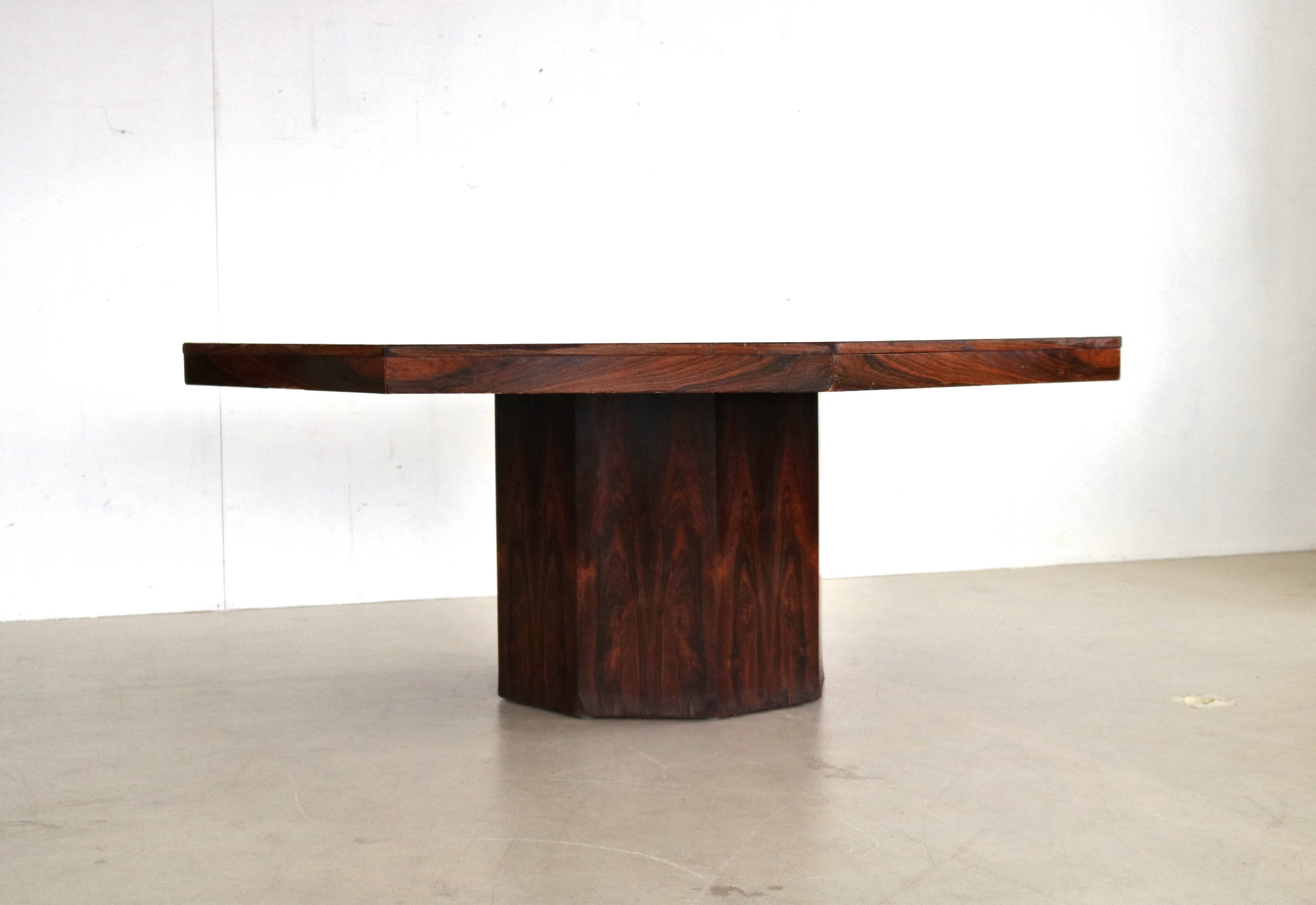 Octagonal dining ore conference table with drawers