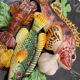 Ceramic dish barbotine vallauris trompe l'oeil kitsch Fish 3