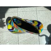 Modern Multicolored Vase in Murano Glass
