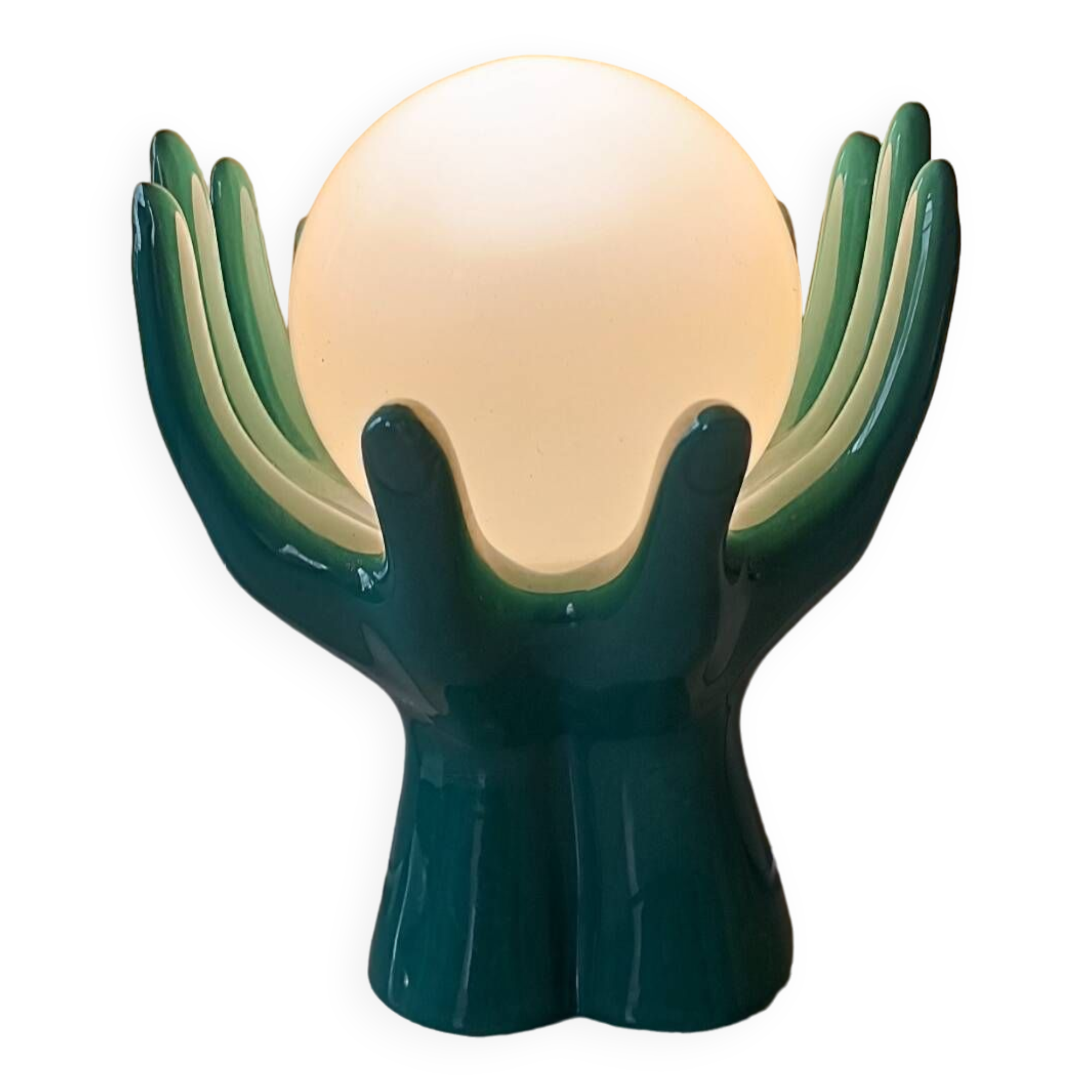 Vintage ceramic hand lamp from the 80s