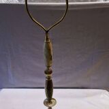 Old brass and marble lamp base, sold without shade.