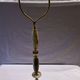 Old brass and marble lamp base, sold without shade.