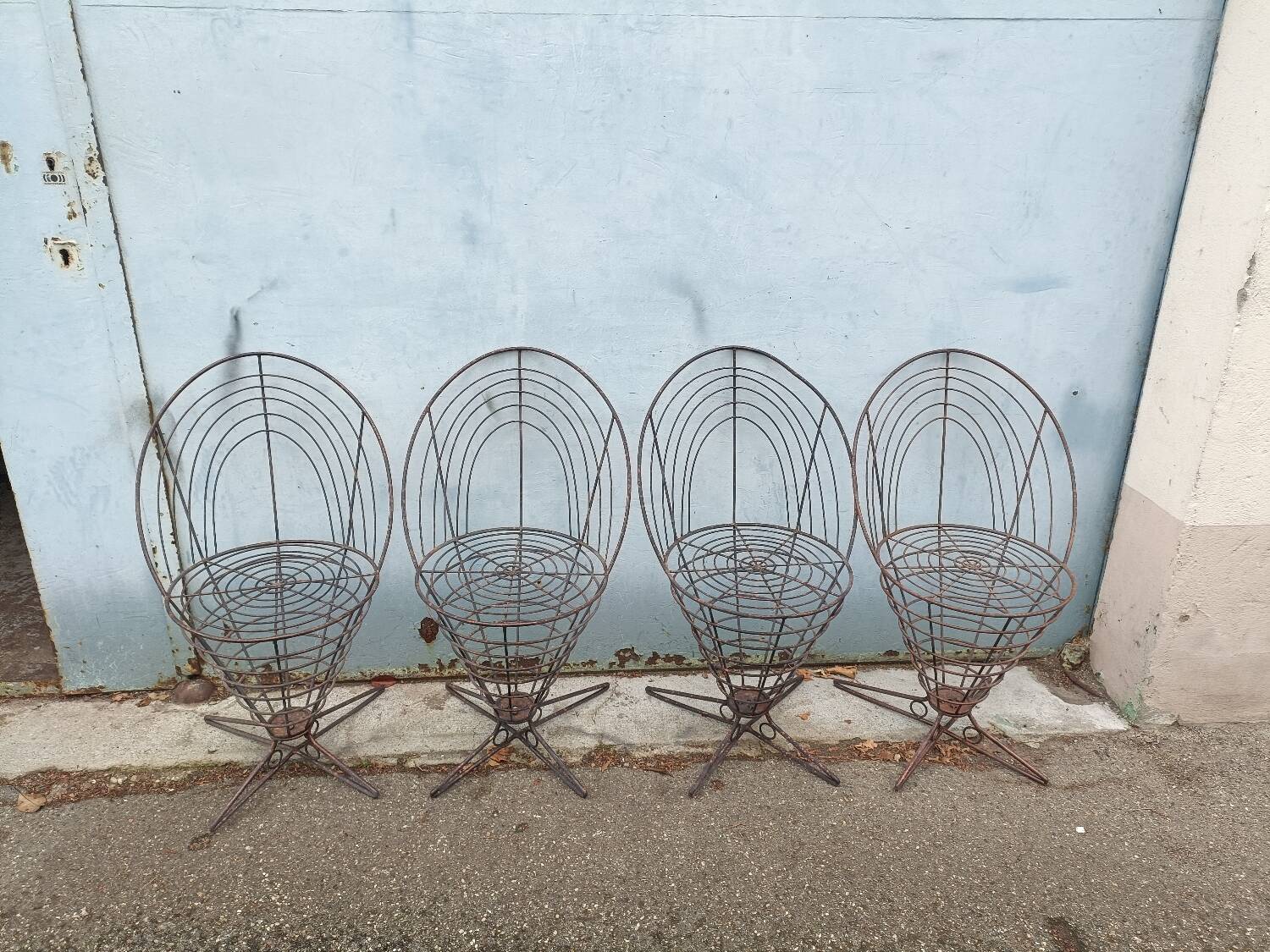 Art Deco metal chair, garden