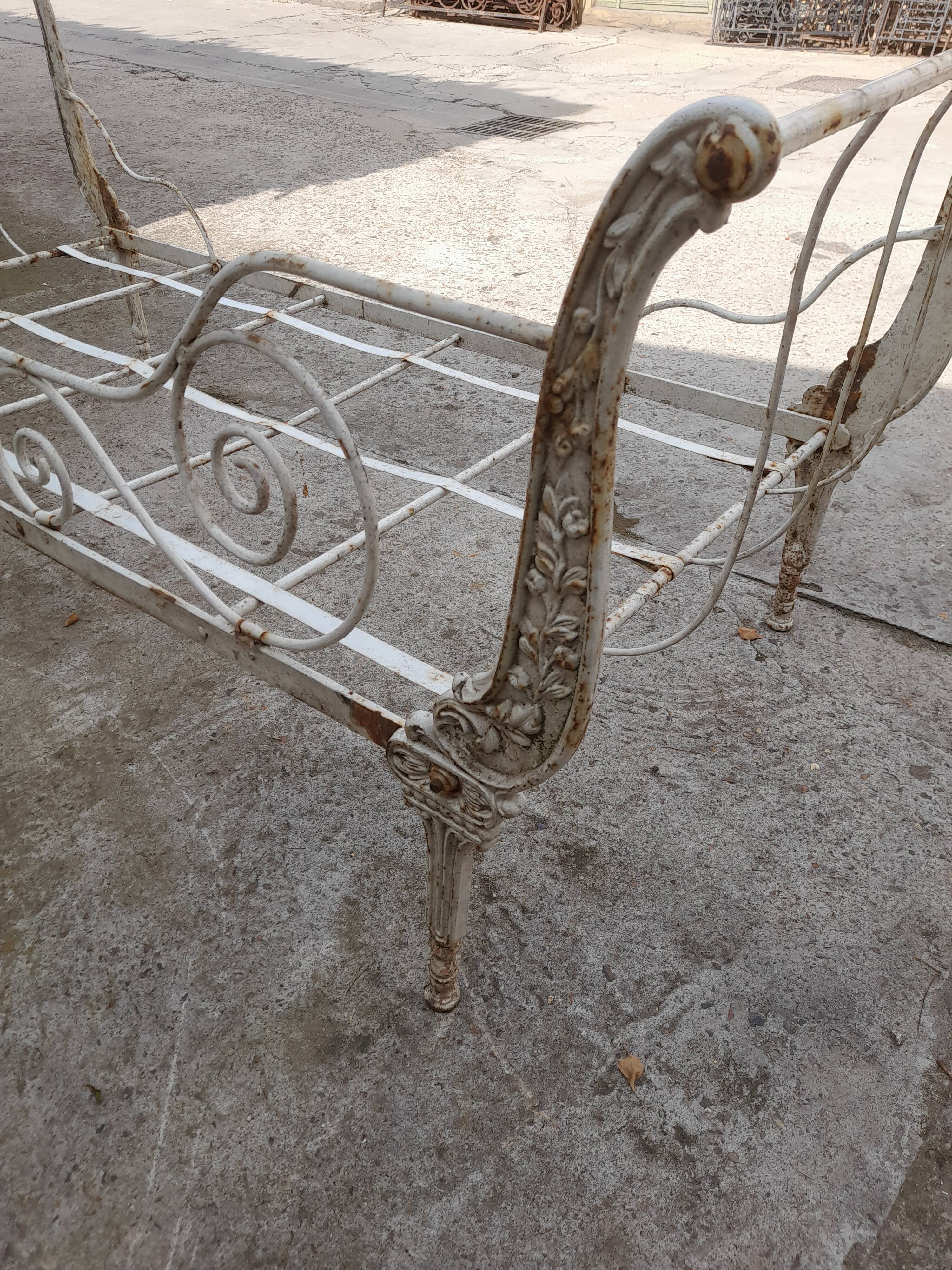 Bench bed wrought iron sofa