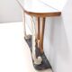 Wooden Console Table with a Mirrored Top Osvaldo Borsani style , Italy