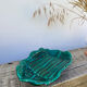 Vallauris dish in vintage asparagus green ceramic slip