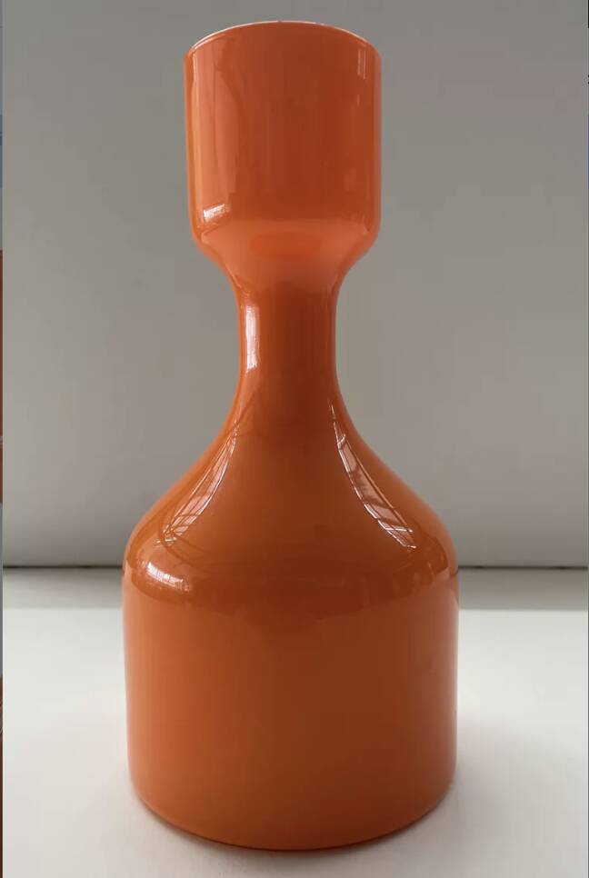Opaline vase, typical design of the 1970s.