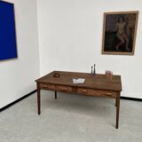 Vintage farm table with 2 large drawers