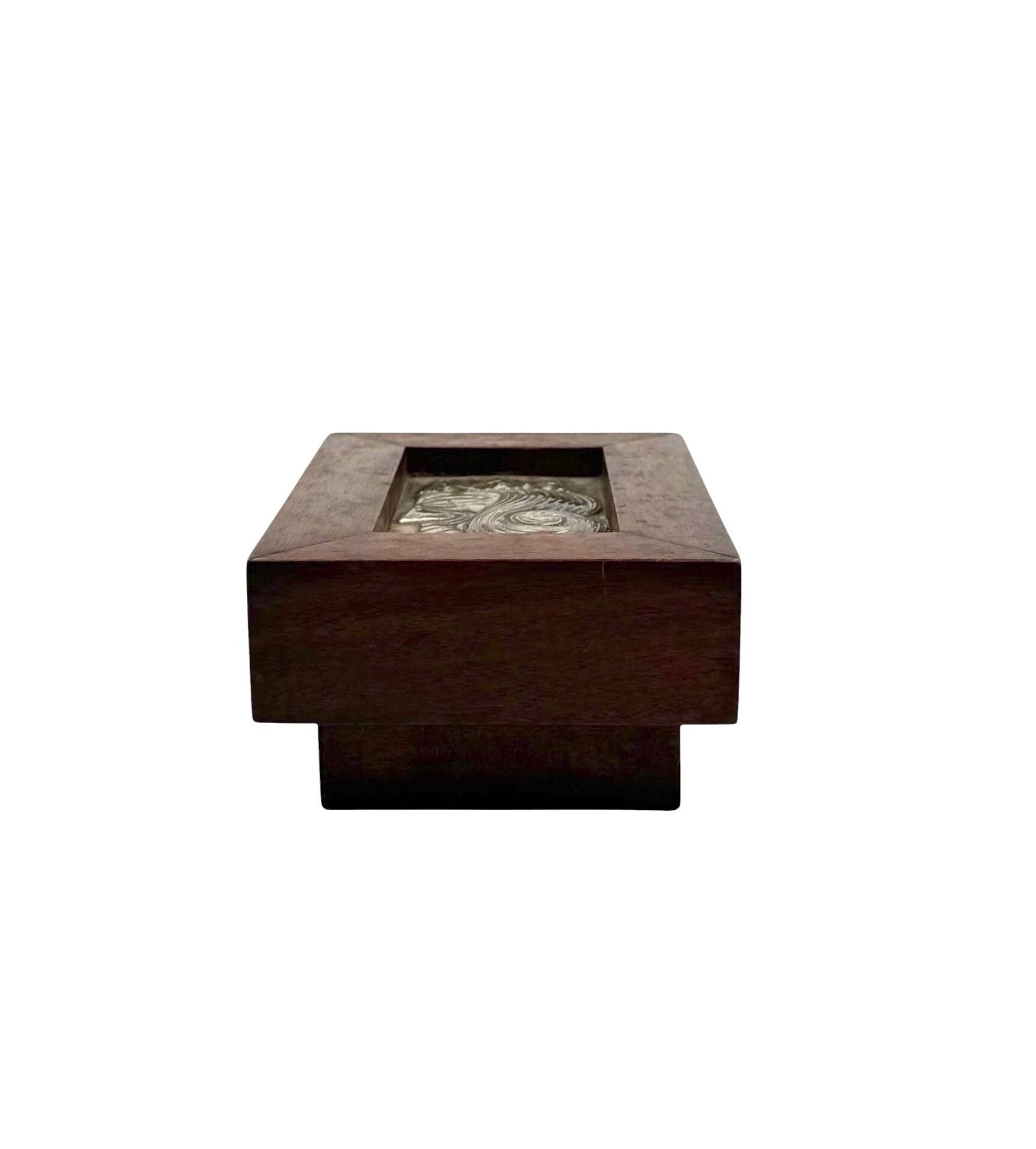 Mid-century rare Smoking Set, ashtray and cigars box, Italy 1950s