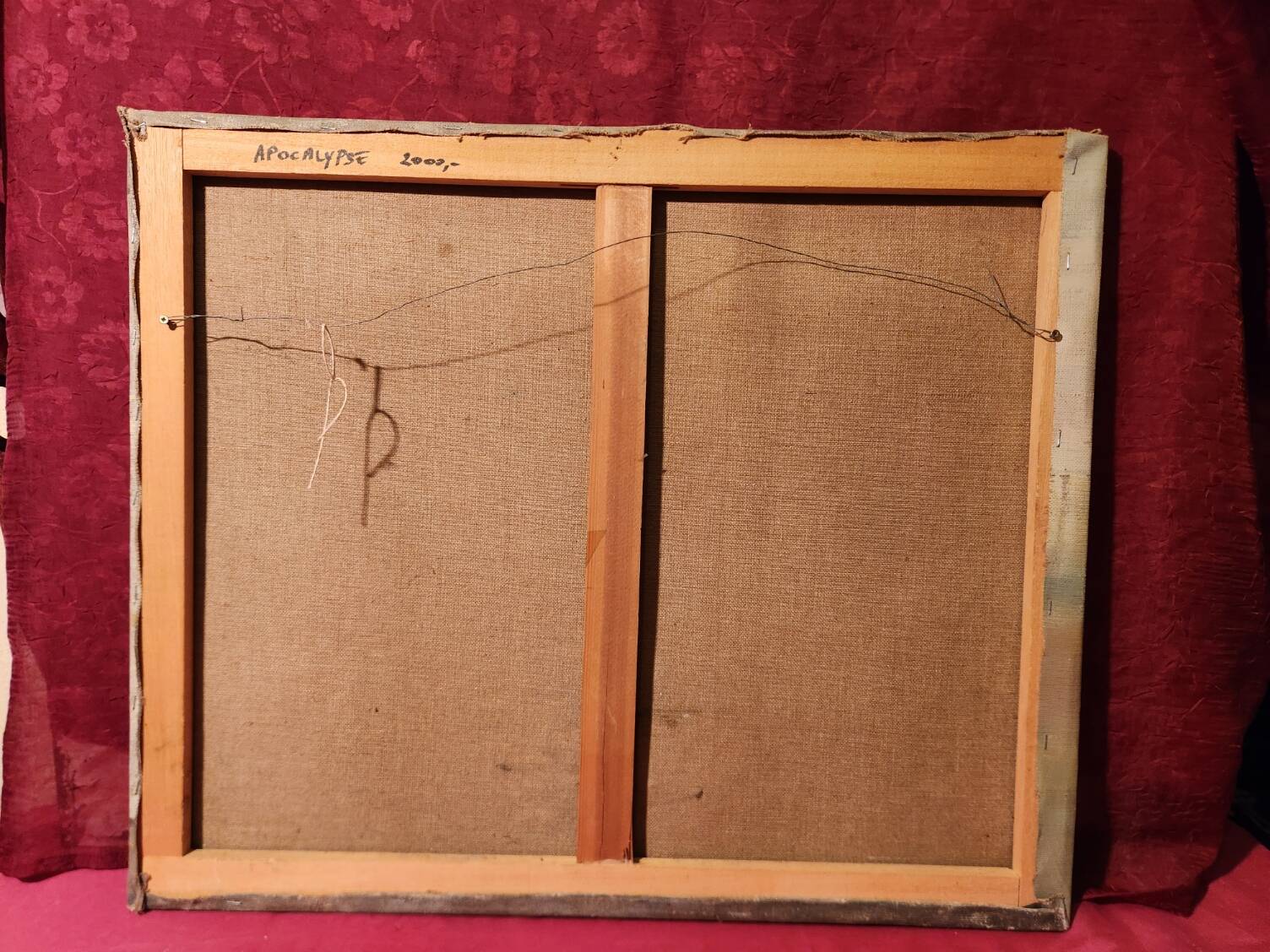 Oil painting on canvas Chapel Antonaves Hautes Alpes signed Bertrand