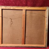 Oil painting on canvas Chapel Antonaves Hautes Alpes signed Bertrand