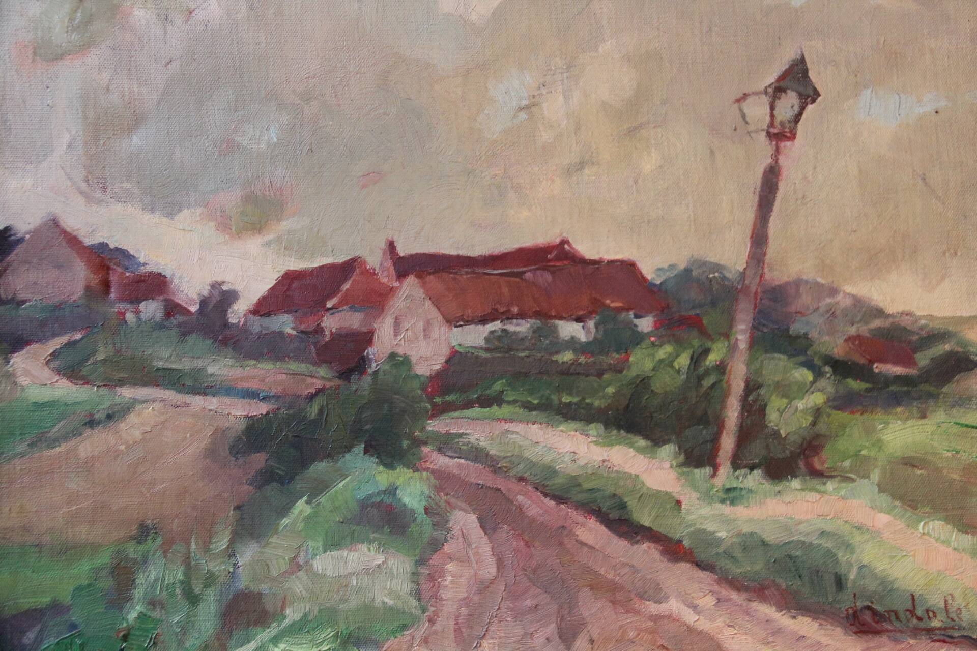 Oil on canvas, Path in the Countryside