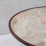 Mid-century onyx italian iron dining or garden table