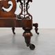 Victorian Walnut Side Table with Inlaid Top and Pierced Scroll Ends, Englan
