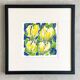 Cheerful silkscreen "yellow tulips" by Ad van Hassel, Dutch art