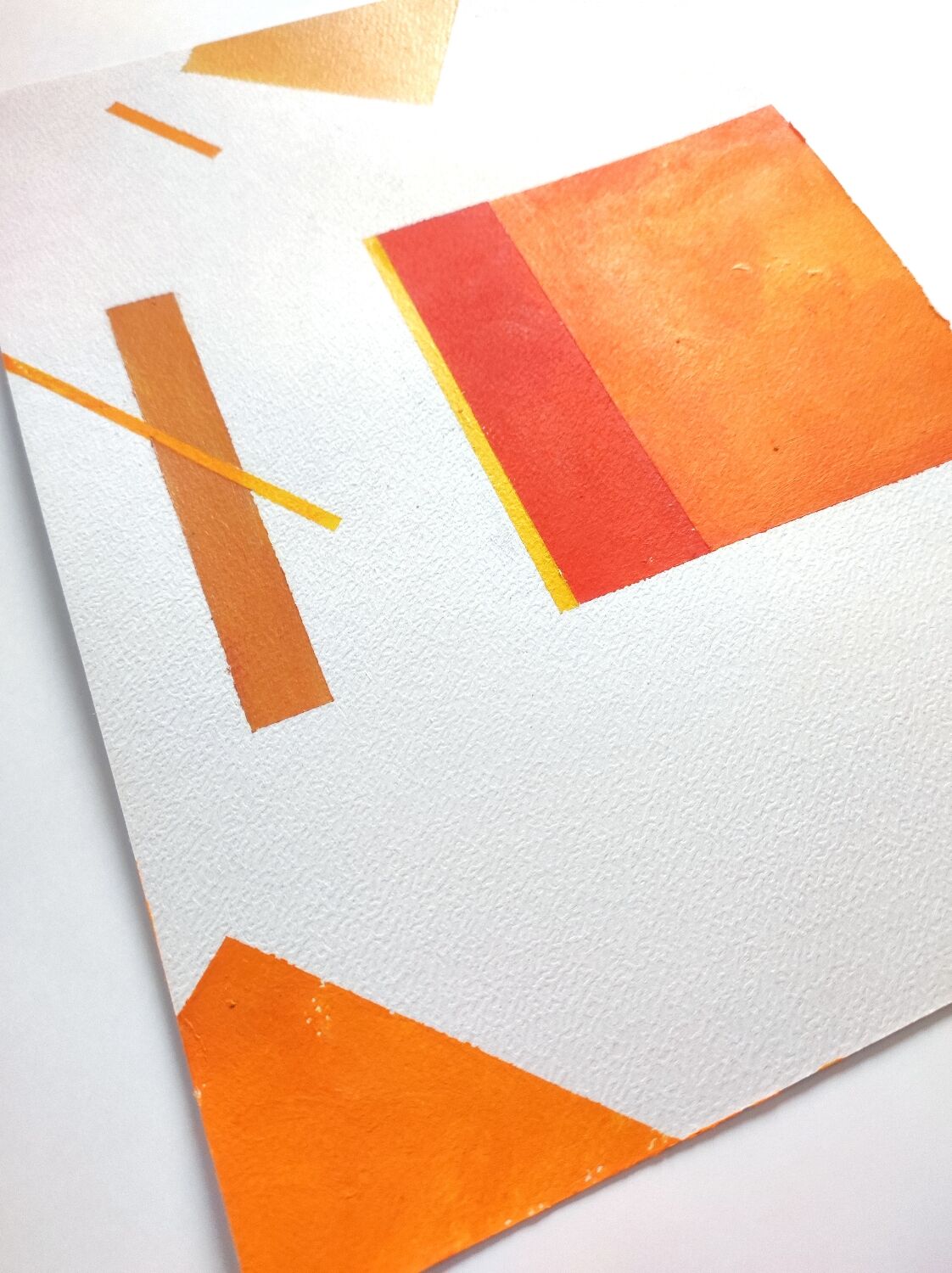 Orange minimalist geometric paint