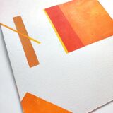 Orange minimalist geometric paint