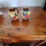 Vase Vallauris Massier with floral patterns,