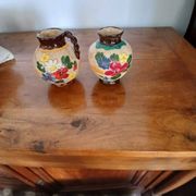 Vase Vallauris Massier with floral patterns,