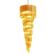 Contemporary Amber “Quadriedro” Murano Glass Twister Chandelier in Venini S