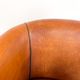 Vintage sheep leather club chair tub by Lounge atelier