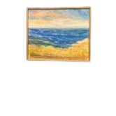 Huile sur toile originale suédoise – « Paysage » par Lalla Blecher – Signé – Vintage et encadré
