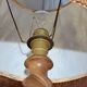 Lampe pied bois tourné