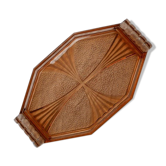 Plateau en verre orangé