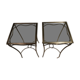 Pair of metal side tables