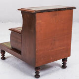 Mahogany compartmental library steps, 1930s