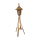 Lampadaire vintage en bambou et rotin