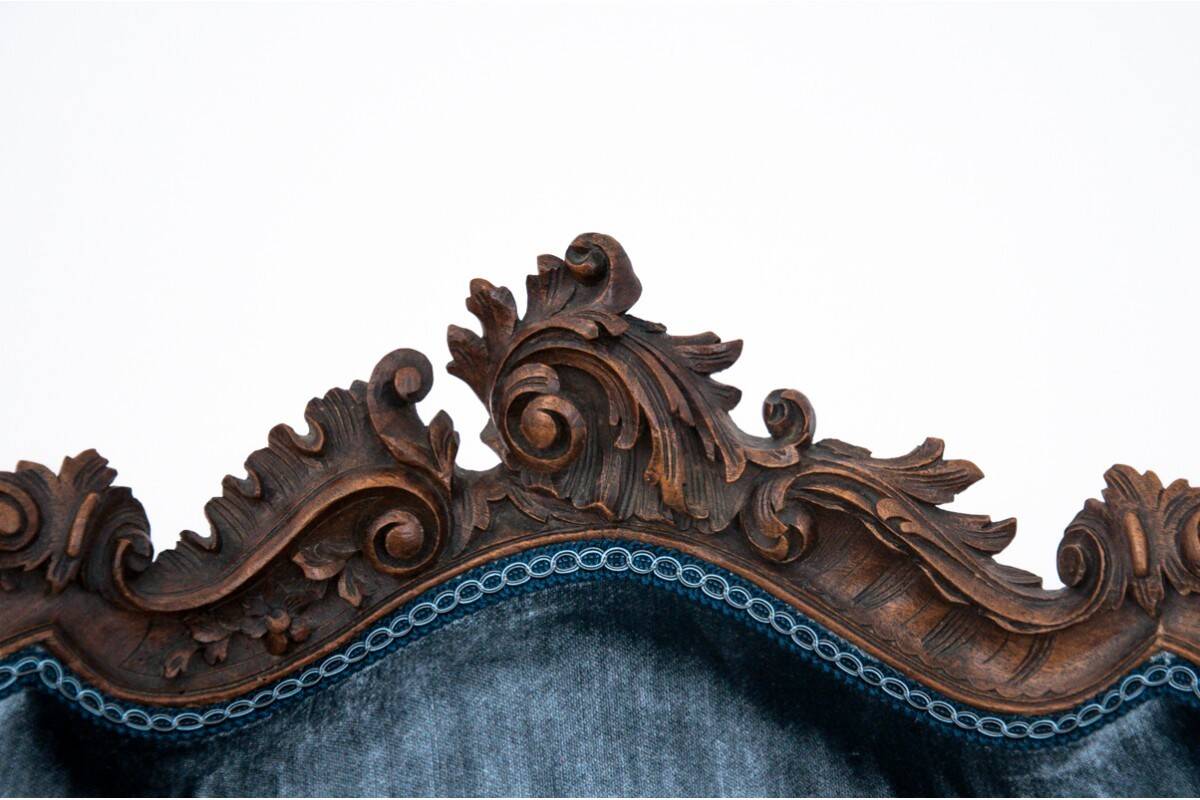 French antique armchairs from around 1890. After renovation.