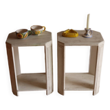 Pair of vintage art deco style bedside tables