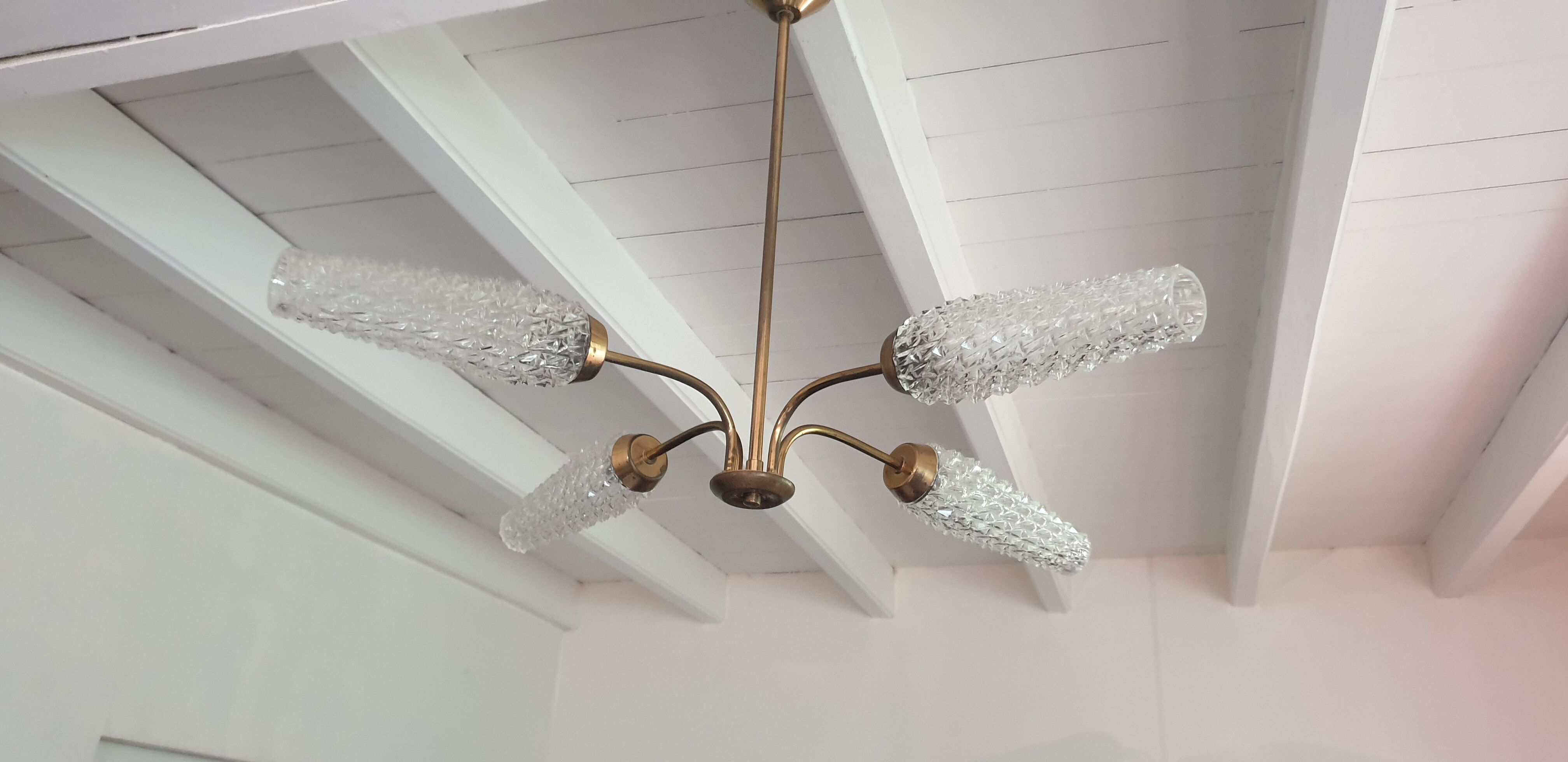 Vintage four-branch chandelier