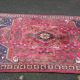Handmade Persian rug, grey wool, knotted burgundy, 200x300cm