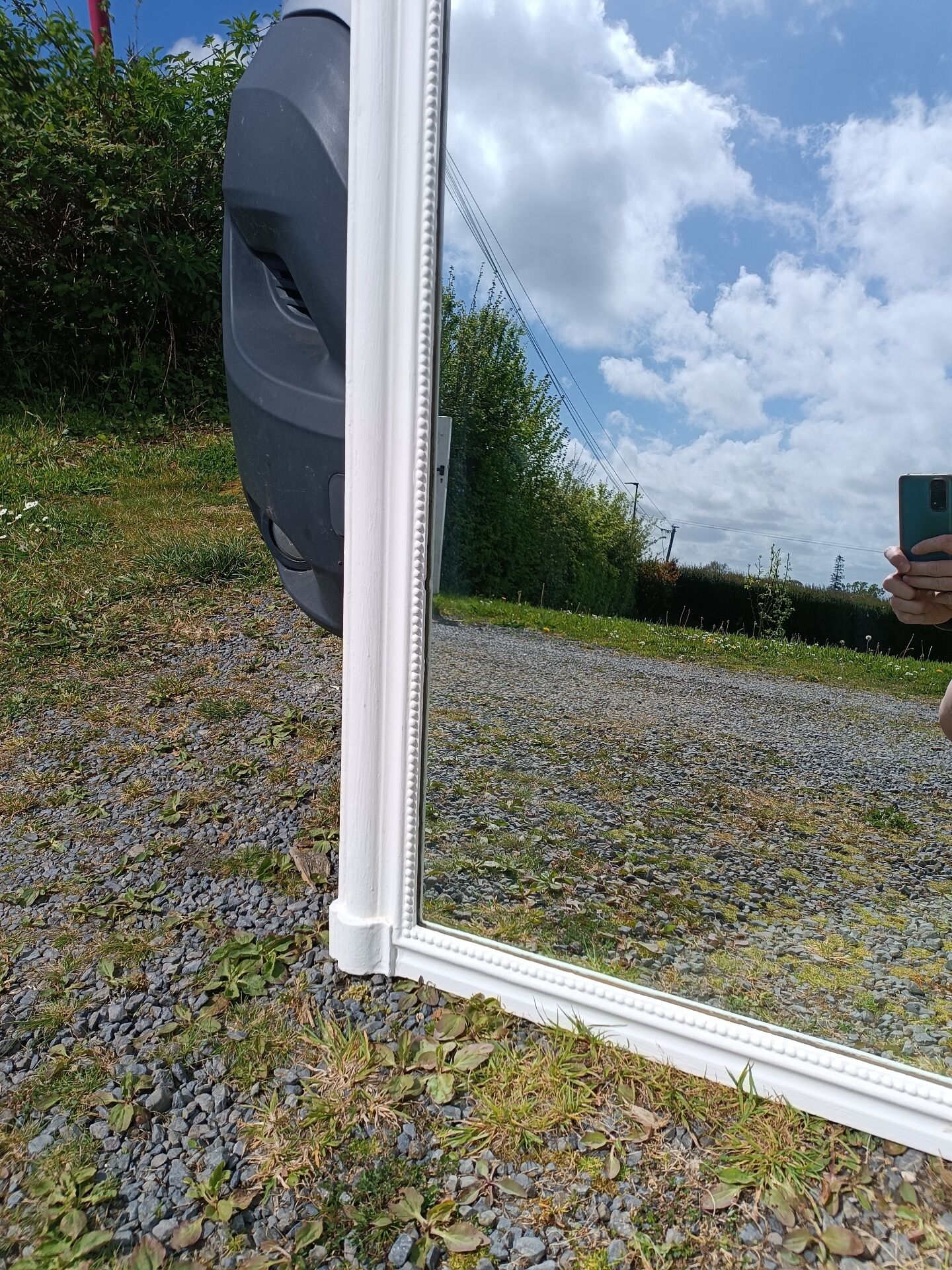 Miroir ancien à fronton 174/94 cm