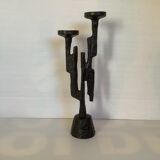 Brutalist cast iron candelabra candle holder Germany