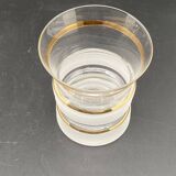 Art Deco strong alcohol service in opaque glass and gilding