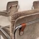 Guido Faleschini Italian Astro Chrome and Taupe Suede Armchairs for i4 Mariani