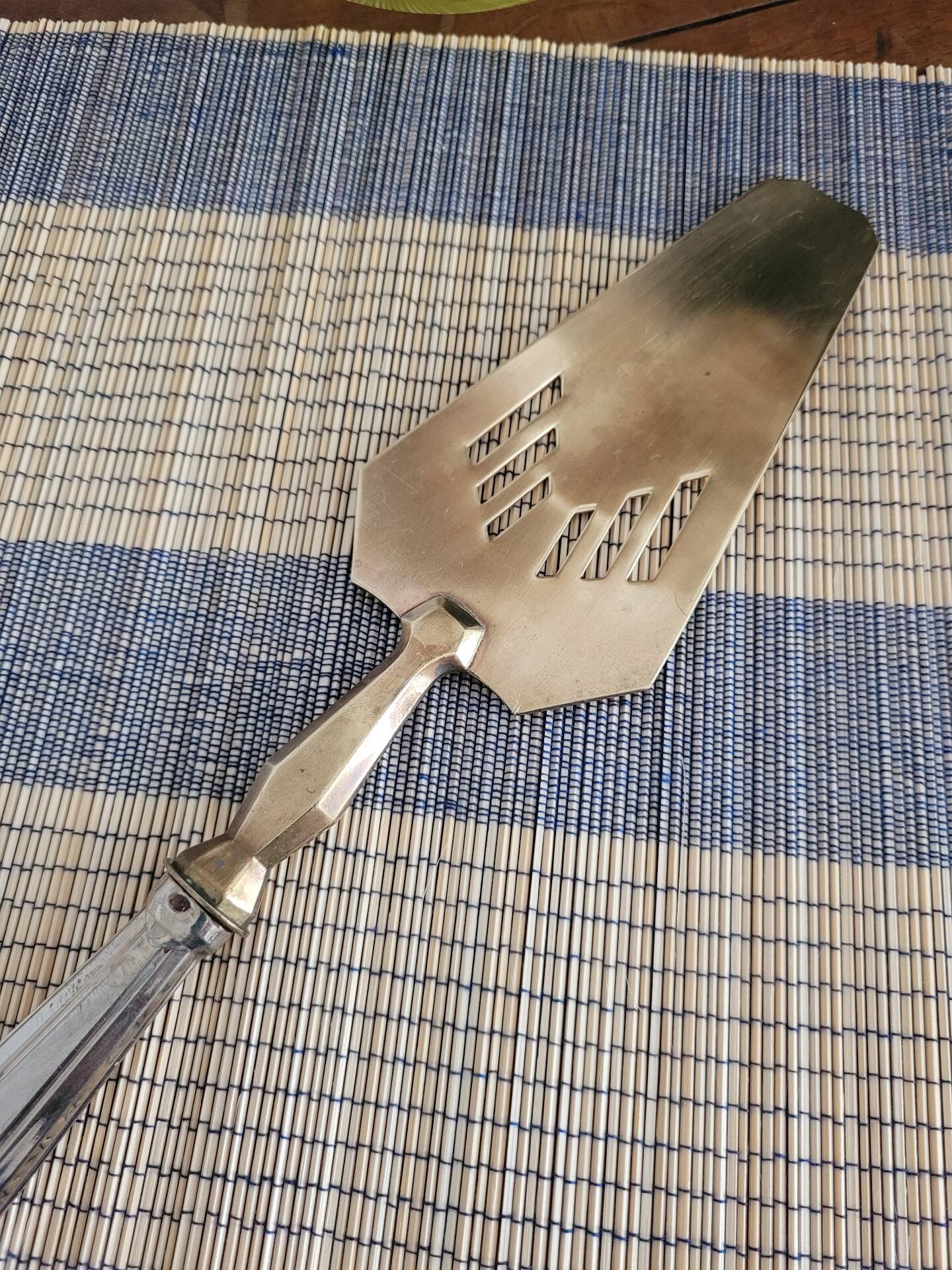 Art Deco brass pie server