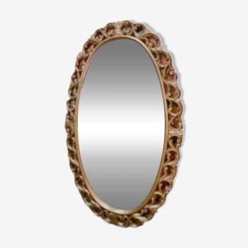 Oval gilded mirror