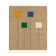 Beige Berber rug, wool, modern square patterns.